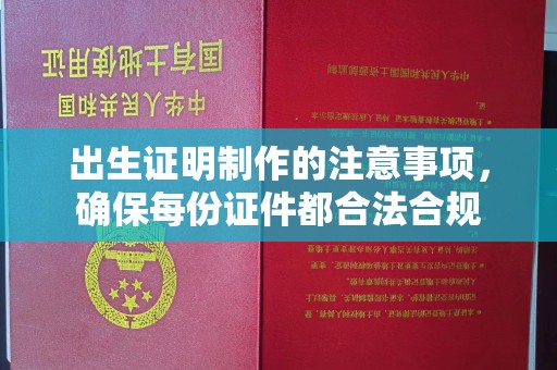 新丰出生证明制作的注意事项，确保每份证件都合法合规