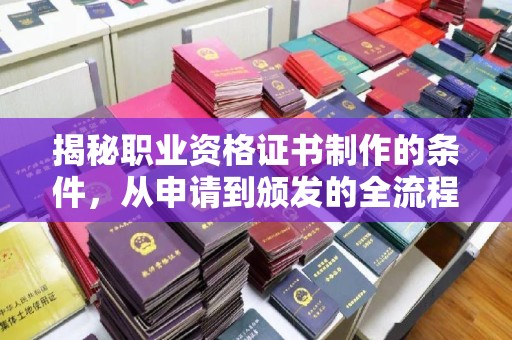 新丰揭秘职业资格证书制作的条件，从申请到颁发的全流程解析