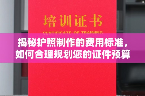 新丰揭秘护照制作的费用标准，如何合理规划您的证件预算