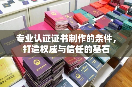 新丰专业认证证书制作的条件，打造权威与信任的基石